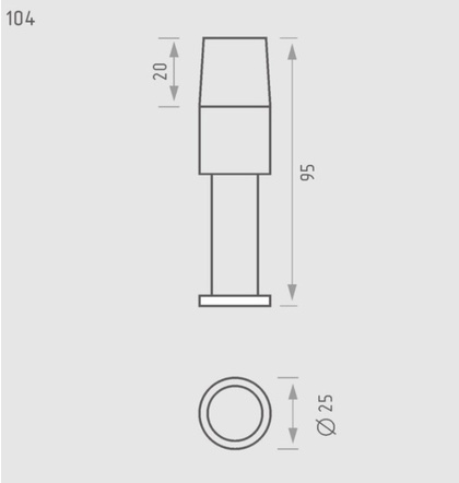 Упор дверной 104 мат-хром