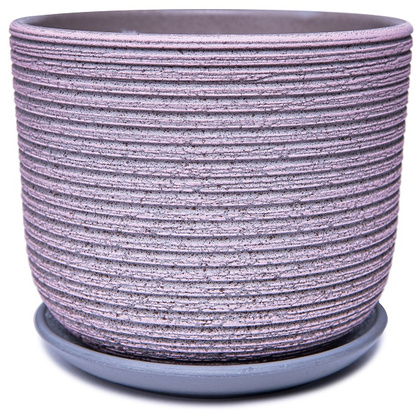 Горшок бетон. Лоза розово-серый бук №1, 10,1х12х12