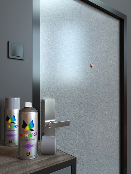 Краска Monarca Молотковая (520мл, серебряный)