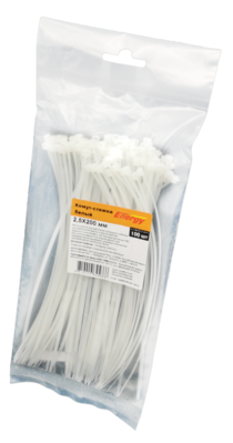 Хомут-стяжка 2,5х200мм Energy (белый) 100шт