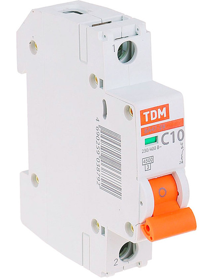 Выключатель автоматический TDM ВА 47-29 1Р 40А (C) 4.5кА / SQ0206-0078