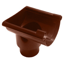 Воронка желоба универсальная Murol артикул 13587 торцевая 80х100 мм коричневый