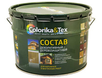 Защитно-декоративный состав Colorika & Tex 10л (сосна)