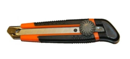 Нож 18 мм., выдв.лезв., винт.фикс., металл. напр. Sturm! 1076-09-03