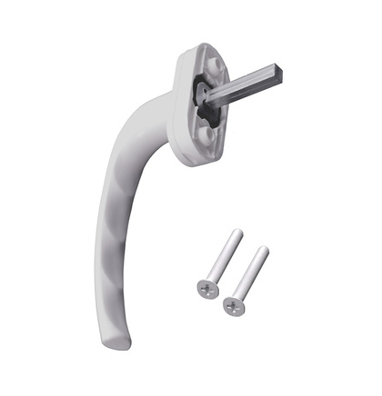 Ручка для ПВХ окон Комфорт-пластик белая арт. У1-2281.Б Левша