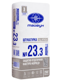 Декоративная штукатурка Тайфун Мастер №23.3 фактура короед белый, 25 кг