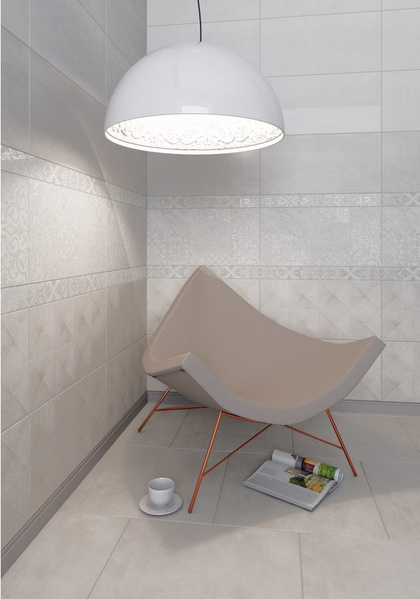 Плитка Лофт 1 декор серый 250x500 ОАО Березастройматериалы