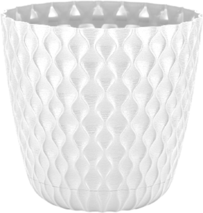Горшок д/цветов Wave(InGreen), 4,7л, D205мм, белоснежный жасмин