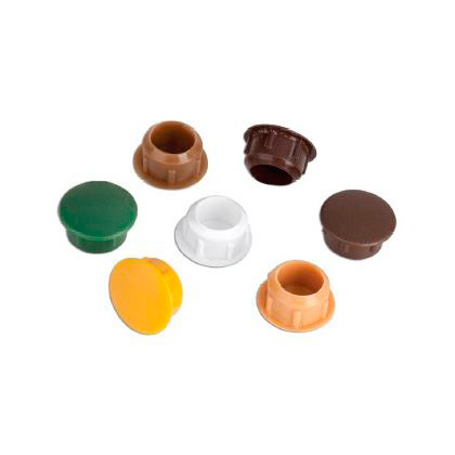 Заглушка декоративная 10 мм светло-серая (35шт)