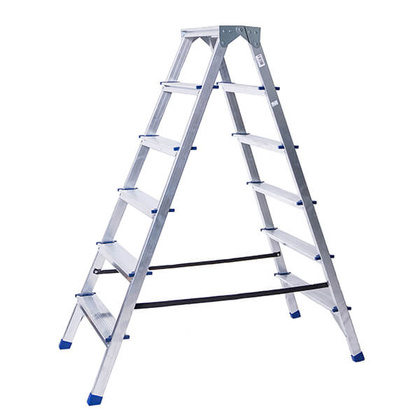 Лестница-стремянка алюминиевая двухсторонняя 6 ступ. STAIRS  AS206