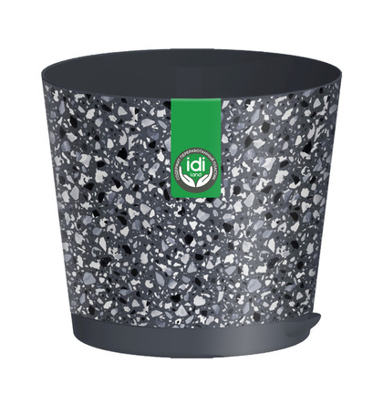 Горшок д/цветов Stone Flower, D120мм, 0,75л, (серый)