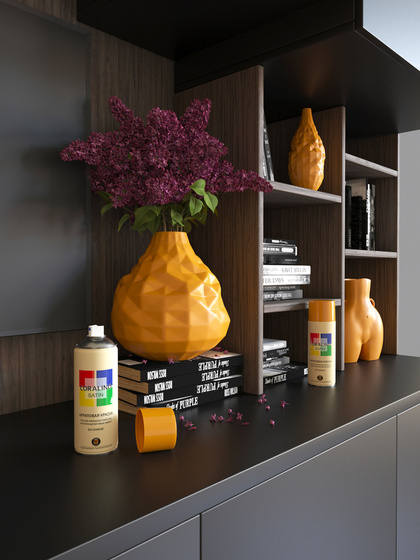 Краска аэрозольная RAL1037 Солнечный Желтый CORALINO SATIN полуматовая 520мл