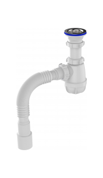 Сифон для кухни 1 1/2х40 с мет.реш. с г.т. 40х40/50