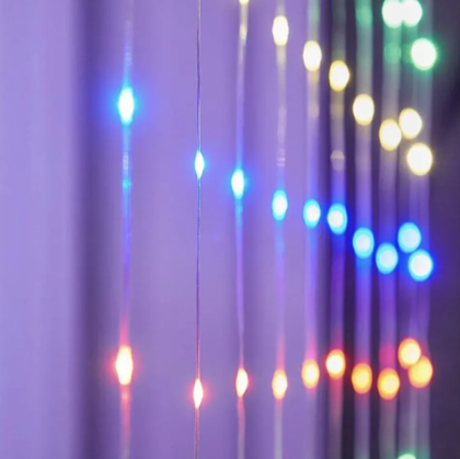 Гирлянда занавес Калядны час 3х3м, 280 LED, мультиколор, арт. MUJ23040322