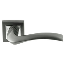 Ручка дверная на розетке НОРА-М 112К AL комплект ручек - Графит