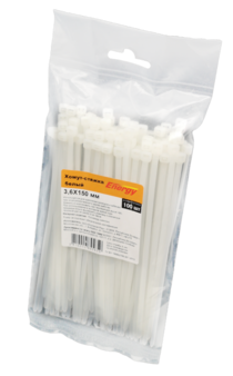 Хомут-стяжка 3,6х150мм Energy (белый) 100шт