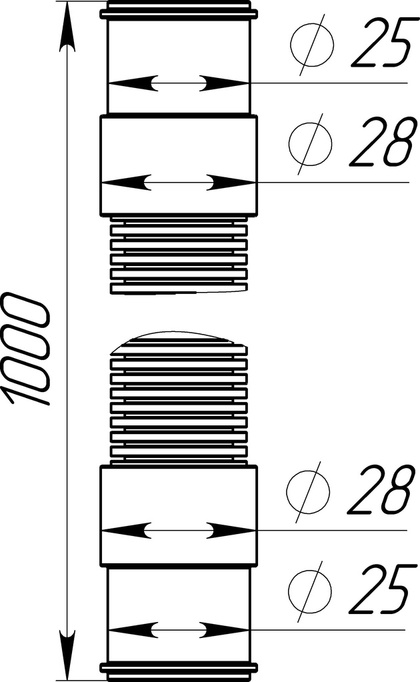 Шланг сливной для стиральной машины 100 см. арт.SM101-50-MR