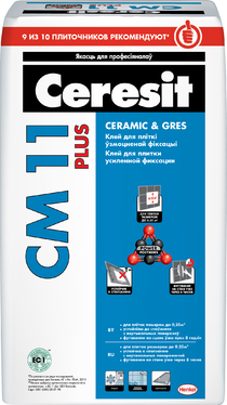 Клей для плитки Ceresit CM 11 Plus 25 кг
