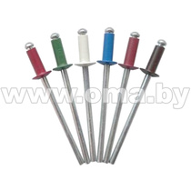 Заклепка вытяжная 4,0х10 RAL 5005 ярко синие (50шт)