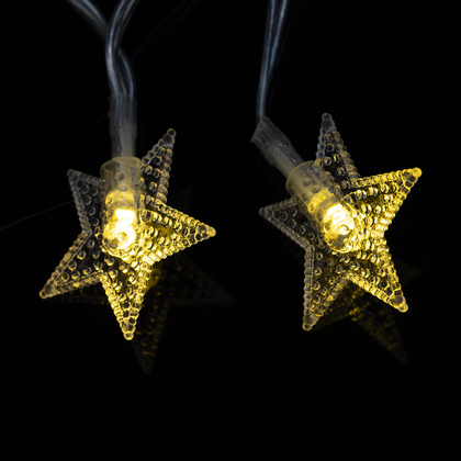 Гирлянда нить Калядны час Звёзды 2м, 10 LED, теплый белый, арт. MUJ23040335