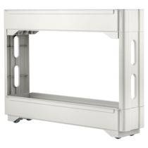 Этажерка Keeplex Regular на колесиках двухсекционная узкая 53,7х13,8х45 см белое облако