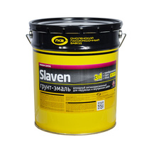 Грунт-эмаль Slaven антикоррозионный светло-серый 18 кг быстросохнущий