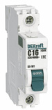 Выключатель автоматический ВА-101 1Р 10А 4,5кА х-ка B 11005DEK DEKRAFT
