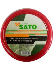 Леска для триммера SATO TECHNO 2,7мм 15м звездочка
