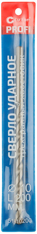 Сверло твердосплавное 10x200мм, Cutop Profi