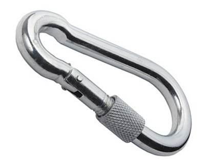 Карабин с фиксатором, цинк DIN 5299D 7х70 мм фасов 1 шт Bohrer