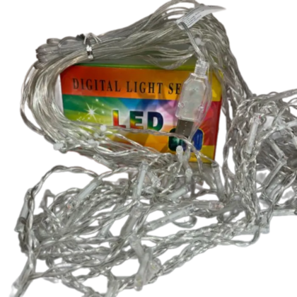 Гирлянда бахрома Калядны час 4м, 100LED, холодный белый, арт. MUJ23040305-3