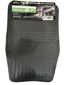 Коврики автомоб. резиновые (62х41, 32х39) 4CAR