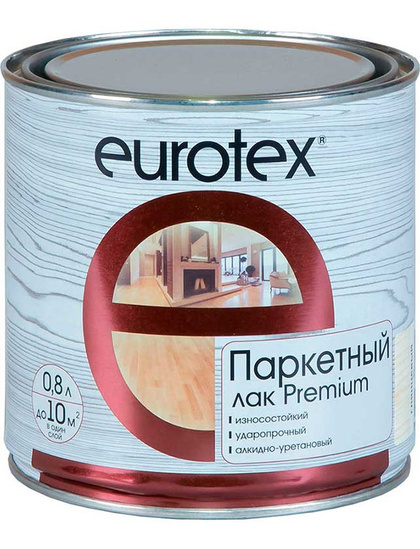 Лак Eurotex Premium (Полуматовый) 0.8л