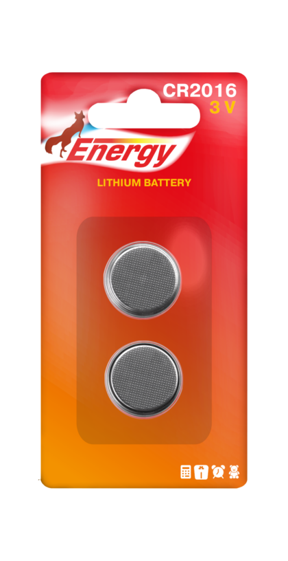 Батарейка литиевая (дисковая) CR2016 Energy-CR2016-2B