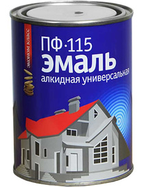 Эмаль ПФ-115 алкидная универсальная, красная, 0,8 кг