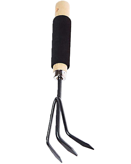 Рыхлитель 3-зубый с деревянной ручкой