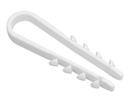 Дюбель-хомут для круглого кабеля 19-25 мм белый