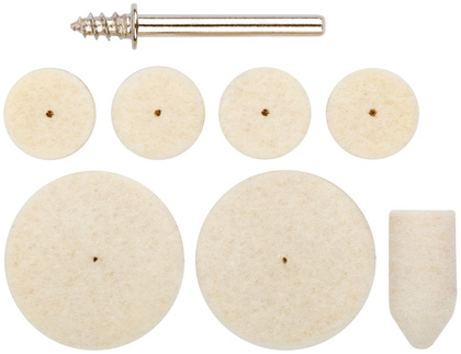 Круги фетровые со штифтом наб.7шт. FIT