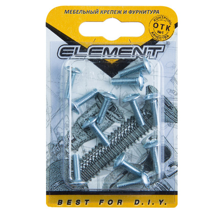 Винт М4x14мм белый цинк 12 шт