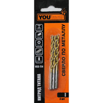 Сверло YOURTOOLS HSS-TiN 3х33х61мм 3 шт