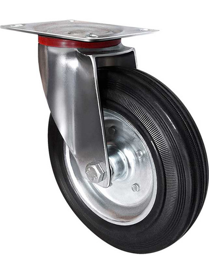 Опора колесная SC 42, поворотная d=100 мм, черная