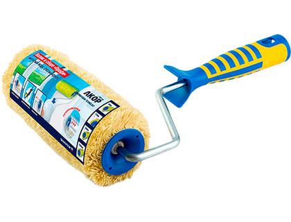 Валик малярный 240 полиакрил желт. (ворс 18мм, ядро 48мм) Акор Профи