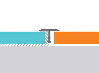 Порог алюм Т-обр 13мм/0,9м анод серебро матовое, DOMOLETTI