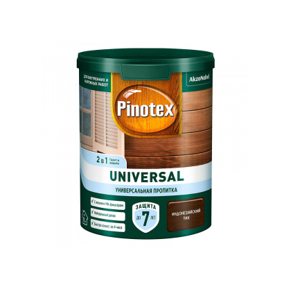 Пропитка-антисептик Pinotex Universal 2 в 1 Индонезийский тик 0,9л