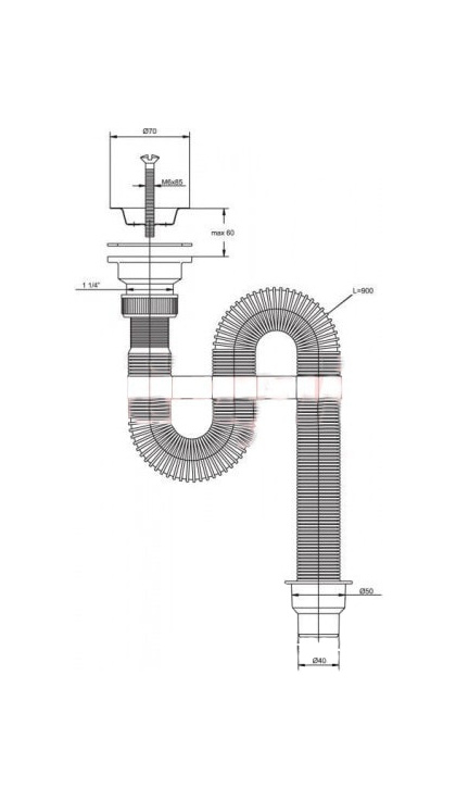 Сифон VIR 30980314  63мм