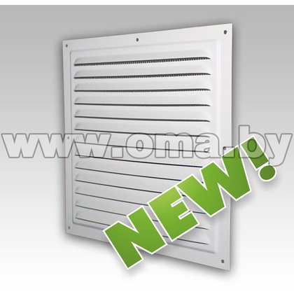 Решетка вентиляционная с покрытием полимерной эмалью, с сеткой 150х150 сталь ( 1515МЭ)