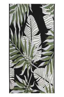 Ковер-циновка Borneo 80х150 см листья чёрный 6956-3-80150