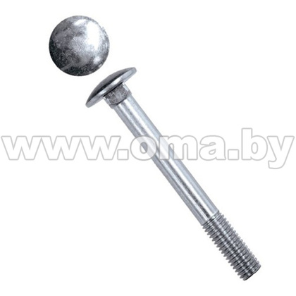 Болт мебельный  M8х 70 оцинк.DIN 603