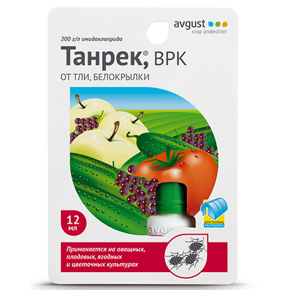 Средство защиты от тли, белокрылки, трипсов August Танрек, 12мл.