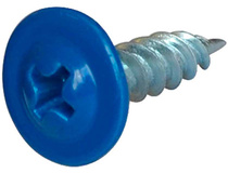 Шуруп по металлу 4,2х25 синий прессшайба острый, 100 штук